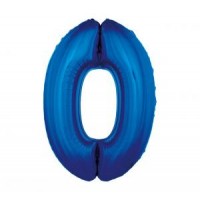Folinis balionas-skaičius 0, mėlynas (101cm) Folinis balionas-skaičius 0, mėlynas (101cm)
