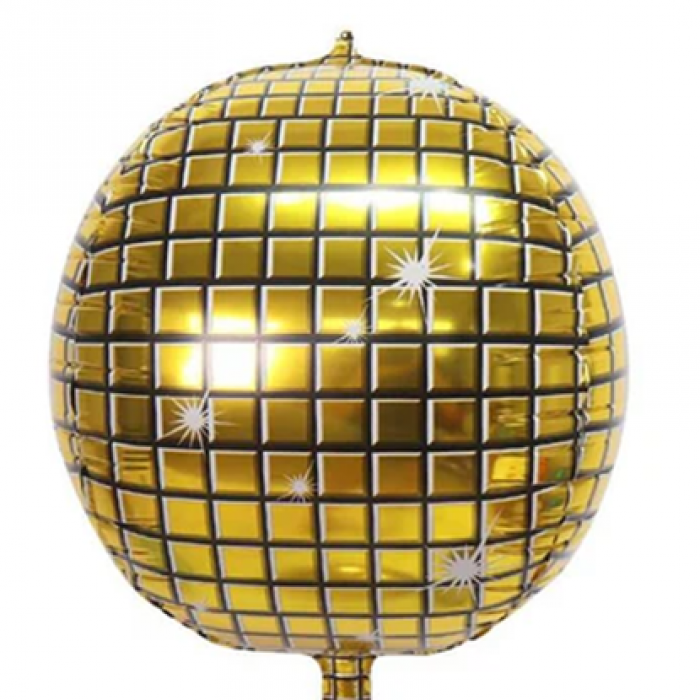 Folinis balionas ,,Disco kamuolys auksinis" (46cm) Folinis balionas ,,Disco kamuolys auksinis" (46cm)