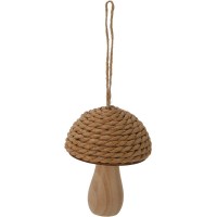 Kalėdinis medinis žaisliukas, "Grybas" (9cm)