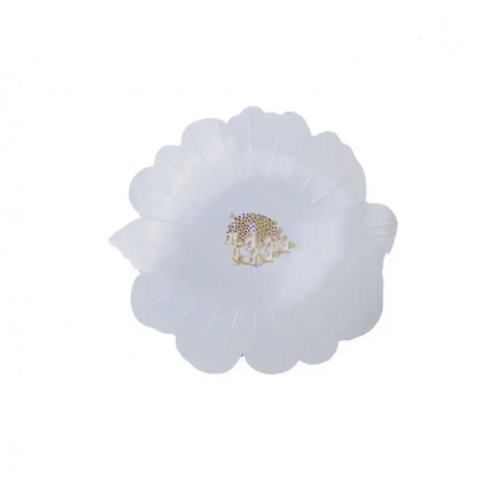 Lėkštutės “Gėlės”, baltos (8vnt, 18cm) Lėkštutės “Gėlės”, baltos (8vnt, 18cm)