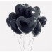 Širdelė juoda, folinis balionas (46cm)