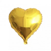 Širdelė auksinė, folinis balionas (46cm)