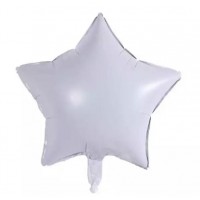 Žvaigždutė balta, folinis balionas (46cm) Žvaigždutė balta, folinis balionas (46cm)