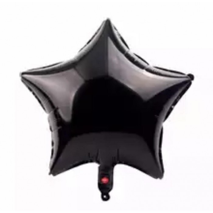 Žvaigždutė juoda, folinis balionas (46cm)
