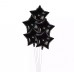 Žvaigždutė juoda, folinis balionas (46cm)
