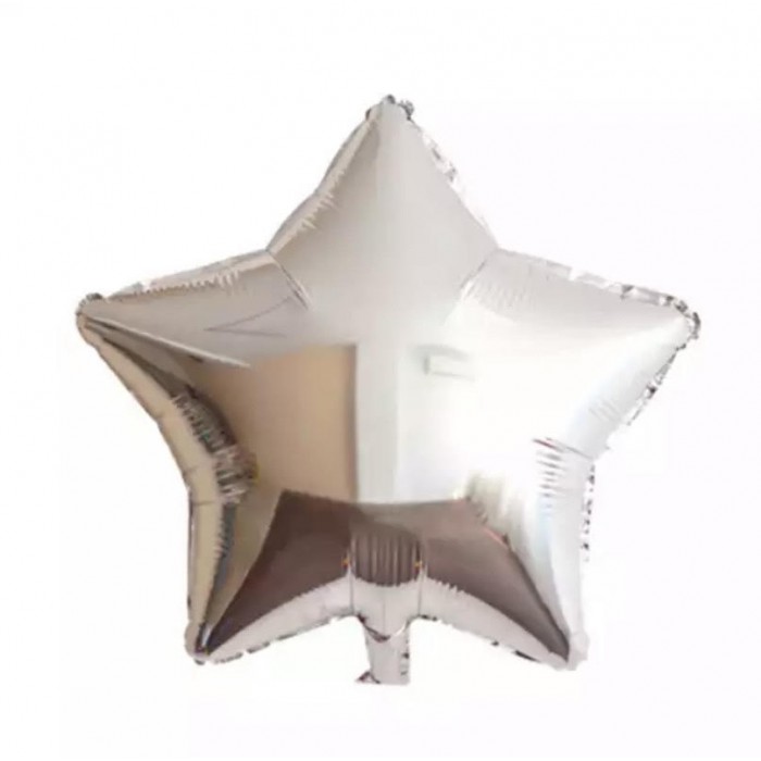 Žvaigždutė sidabrinė, folinis balionas (46cm) Žvaigždutė sidabrinė, folinis balionas (46cm)