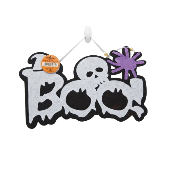 Dekoracija iš veltinio 'Boo", pakabinama (20cm) Dekoracija iš veltinio 'Boo", pakabinama (20cm)