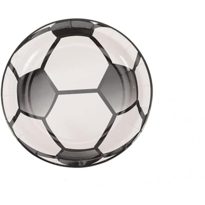 Lėkštutės "Baltas futbolas" (24vnt, 18cm) Lėkštutės "Baltas futbolas" (24vnt, 18cm)
