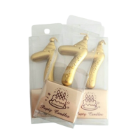 Auksinė happy žvakutė skaičius 7 (8cm) Auksinė happy žvakutė skaičius 7 (8cm)