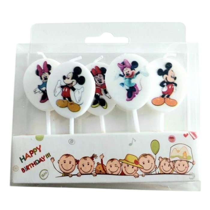 Žvakutės Mickey ir Minnie Mouse (5vnt) Žvakutės Mickey ir Minnie Mouse (5vnt)