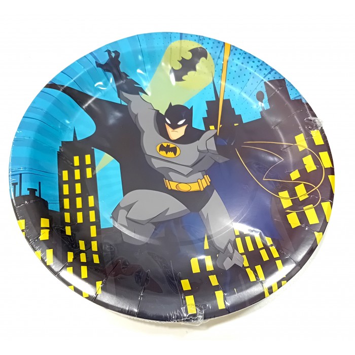 Lėkštutės "Batman" (10vnt, 23cm) Lėkštutės "Batman" (10vnt, 23cm)