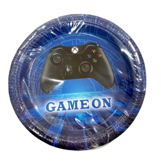 Lėkštutės "Game on" (16vnt, 18cm)