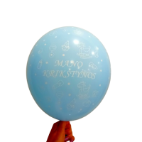 Balionais melsvas "Mano krikštynos (1vnt,30cm) Balionais melsvas "Mano krikštynos (1vnt,30cm)