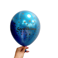  Chrominis balionas "Sveikinu", mėlynas (32cm)