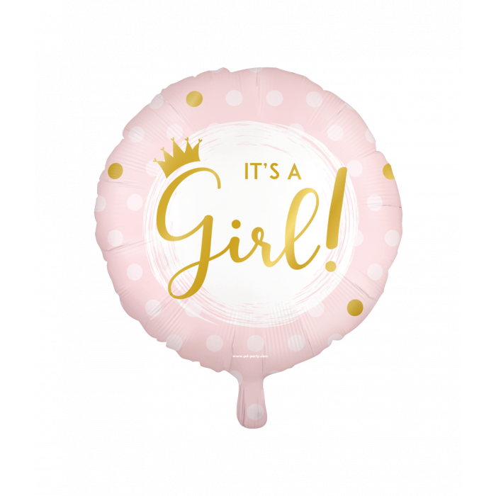 Folinis balionas rožinis It's a girl (46cm)