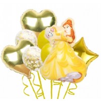 Auksinis balionų rinkinys "Princesė" (8vnt) Auksinis balionų rinkinys "Princesė" (8vnt)
