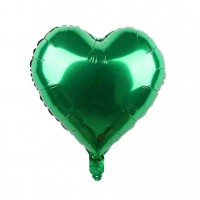 Širdelė žalia, folinis balionas (46cm)