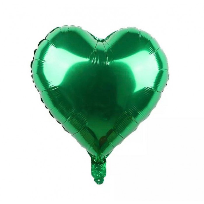 Širdelė žalia, folinis balionas (46cm)
