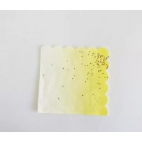 Geltonos servetėlės su aukso spalvos taškeliais (20vnt)