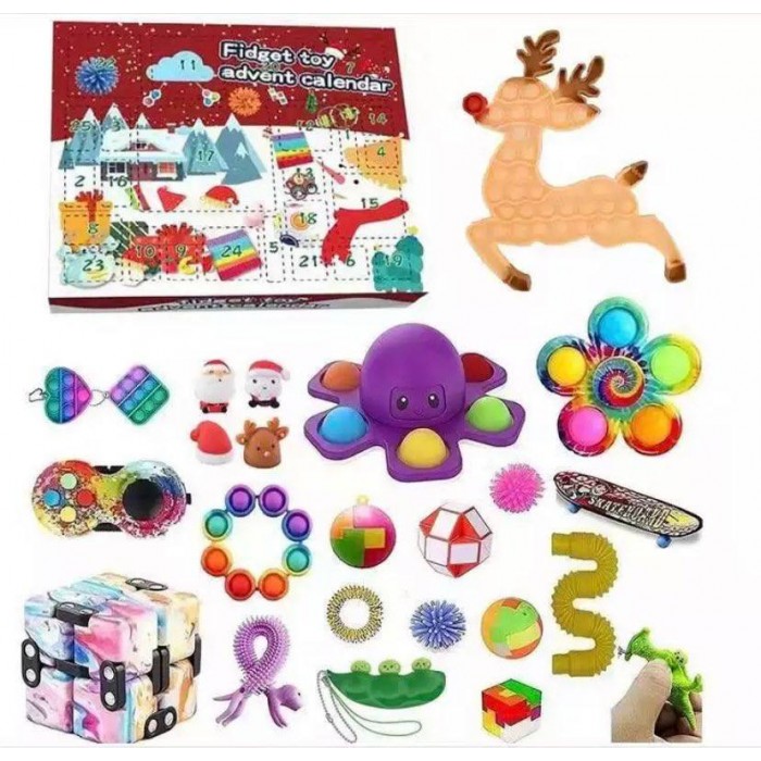 Advento kalendorius su įvairiais žaisliukais  (25vnt) 