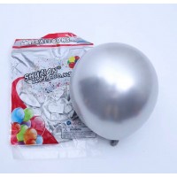 Chrominių balionų pakuotė, sidabrinė (50vnt, 30cm)