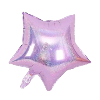 Žvaigždutė šv. rožinė, holografinis folinis balionas(46cm)