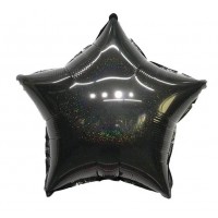 Žvaigždutė juoda, holografinis folinis balionas(46cm) Žvaigždutė juoda, holografinis folinis balionas(46cm)