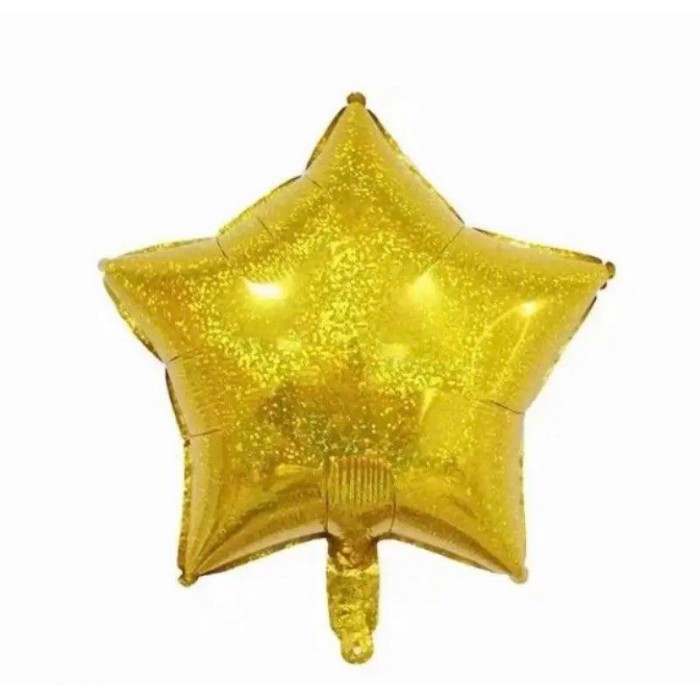 Žvaigždutė auksinė, holografinis folinis balionas(46cm) Žvaigždutė auksinė, holografinis folinis balionas(46cm)