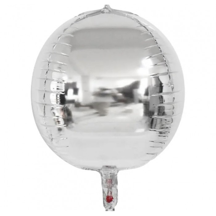 Apvalūs foliniai balionai sidabriniai (10vnt, 25cm)