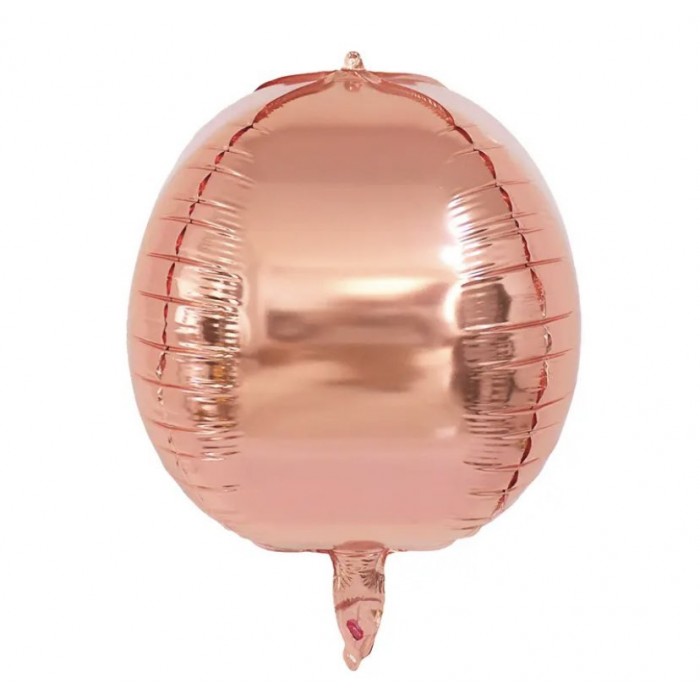Apvalūs foliniai balionai rožinio aukso (10vnt, 25cm)
