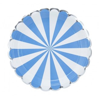 Lėkštutės “Mėlyni dryželiai (8vnt, 18cm)