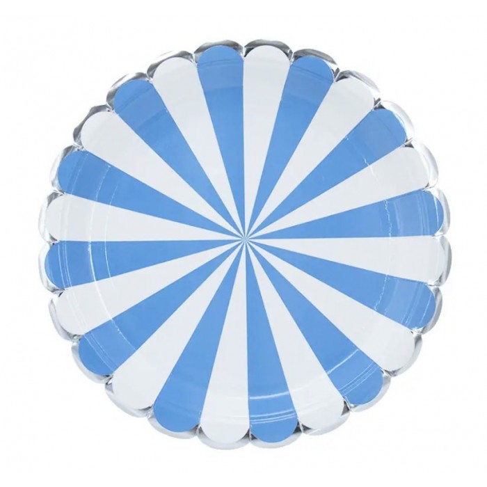 Lėkštutės “Mėlyni dryželiai (8vnt, 18cm) Lėkštutės “Mėlyni dryželiai (8vnt, 18cm)
