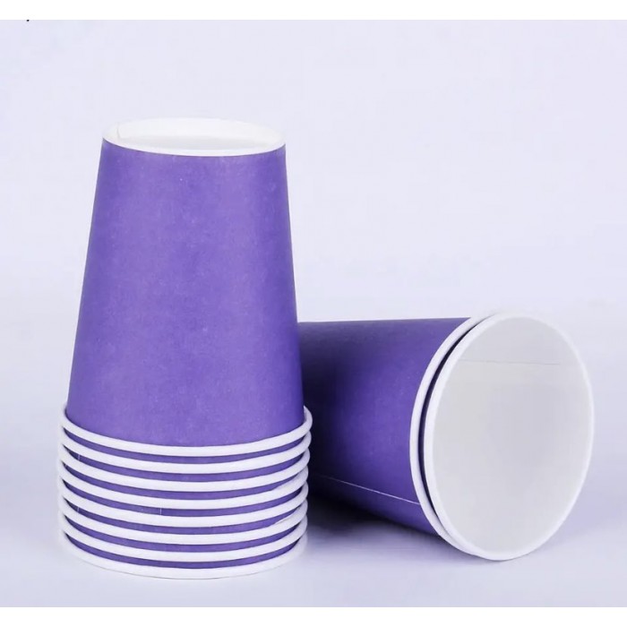 Vienspalviai puodeliai, violetiniai (10vnt)