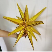 Folinis balionas auksinė "3D Žvaigždė" (55cm)