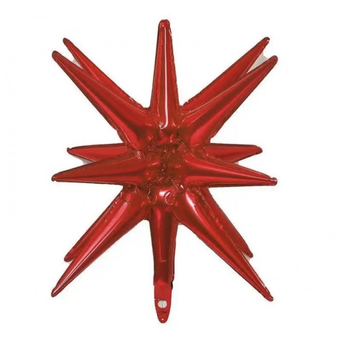 Folinis balionas raudona "3D Žvaigždė" (55cm) Folinis balionas raudona "3D Žvaigždė" (55cm)