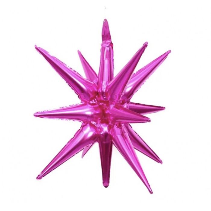 Folinis balionas ryškiai rožinis "3D Žvaigždė" (55cm) Folinis balionas ryškiai rožinis "3D Žvaigždė" (55cm)