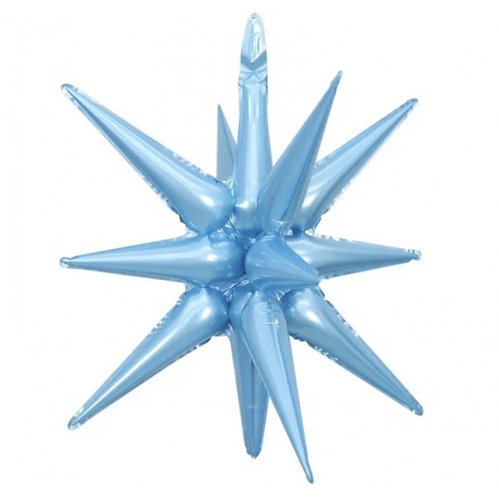 Folinis balionas žydras "3D Žvaigždė" (55cm) Folinis balionas žydras "3D Žvaigždė" (55cm)