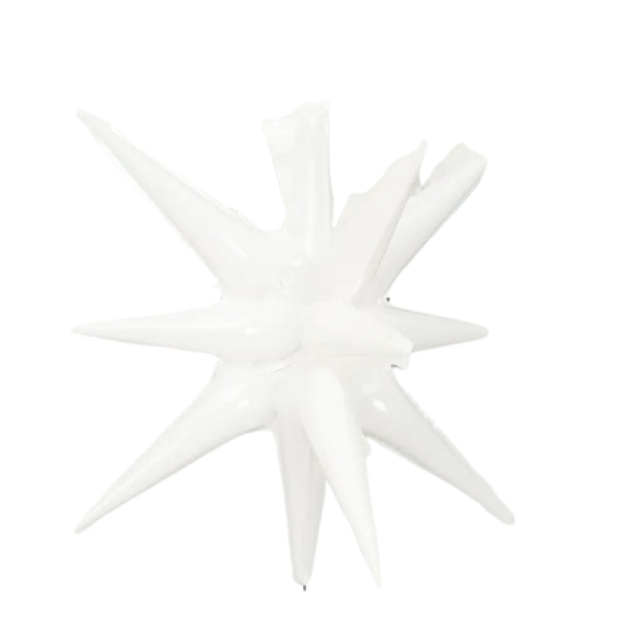 Folinis balionas baltas "3D Žvaigždė" (55cm) Folinis balionas baltas "3D Žvaigždė" (55cm)