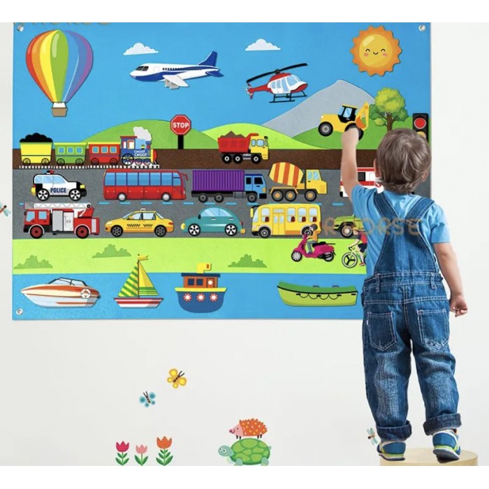 Veltinis plakatas "Transporto priemonės" (103*75cm) Veltinis plakatas "Transporto priemonės" (103*75cm)