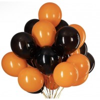 Balionų rinkinys "Juoda-Oranžinė" (27cm, 20vnt) Balionų rinkinys "Juoda-Oranžinė" (27cm, 20vnt)