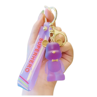 Raktų pakabukas meškiukas, violetinis (1vnt)