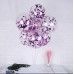 Skaidrus balionas su violetinės spalvos konfeti (1vnt, 30cm)
