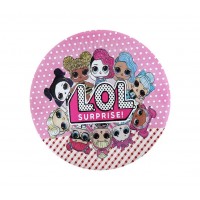 Lėkštutės “Lol Surprise lėlytės” (18cm, 10vnt) Lėkštutės “Lol Surprise lėlytės” (18cm, 10vnt)