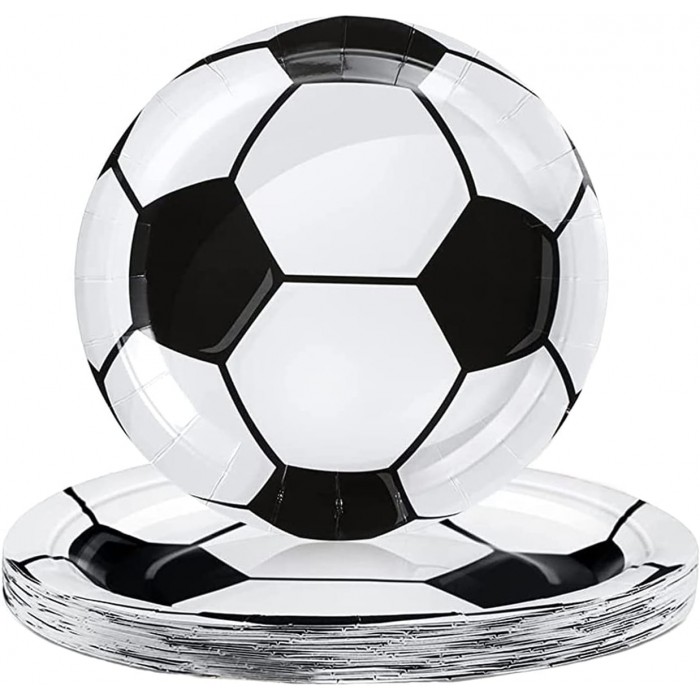 Lėkštutės "Baltas futbolas" (8vnt, 23cm) Lėkštutės "Baltas futbolas" (8vnt, 23cm)