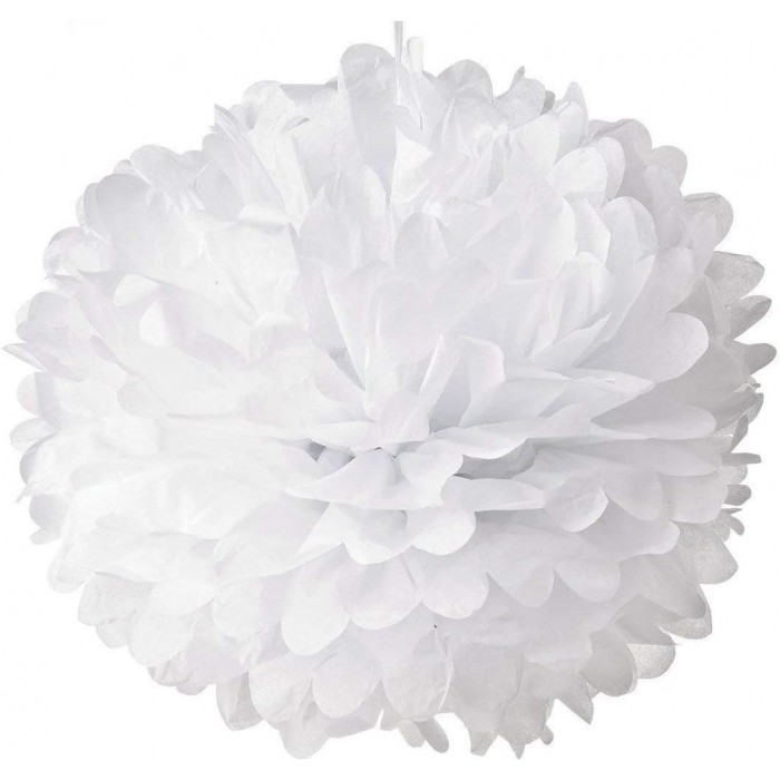 Dekoracija "Pompom" balta (25cm) Dekoracija "Pompom" balta (25cm)