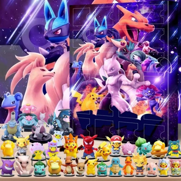 Advento kalendorius violetinis"Pokemonai, figūrėlės"(24vnt) Advento kalendorius violetinis"Pokemonai, figūrėlės"(24vnt)