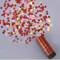 Mini konfeti patranka raudona, rožinė, auksinė(12cm)