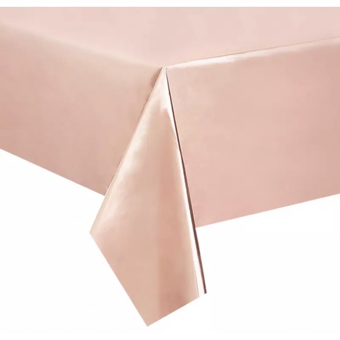 Rožinio aukso spalvos blizgi staltiesė (275*137cm)