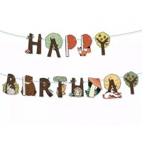 Girlianda "Happy birthday miško gyvūnai" (13vnt)