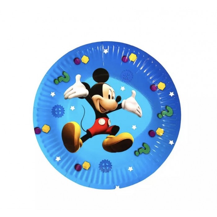 Mėlynos lėkštutės "Mickey Mouse" (10vnt) Mėlynos lėkštutės "Mickey Mouse" (10vnt)